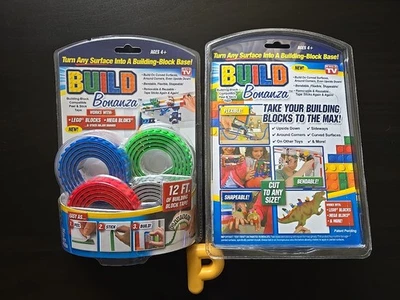 New! - Set Of 2 Build Bonanza - Building-Block Compatible - Peel & Stick Tape  - Image 1 of 4