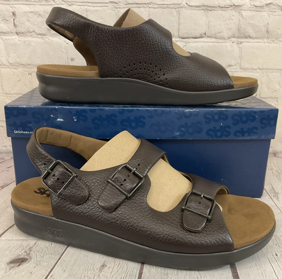 SAS Shoes 1820-058 Men's BRAVO Heel Strap Sandal Brown US 13 M