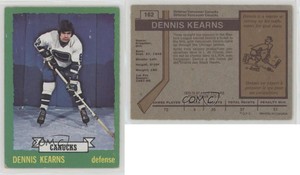 1973-74 O-Pee-Chee Dark Back Dennis Kearns #162