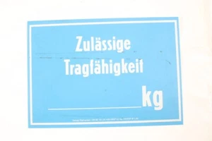 Sign Permissible Load Kg Blue Warning - Picture 1 of 11