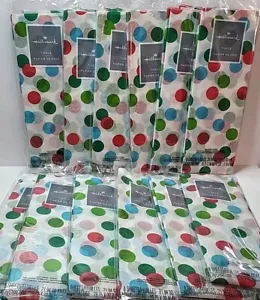Lot of 12 Christmas 8 Sheet Packages Hallmark Tissue Paper Polka Dot - Picture 1 of 4