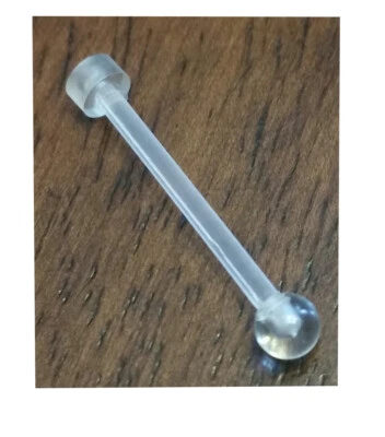 Retenedor de anillo de lengua 1 pieza (14 g (1,6 mm), bola de 5 mm, fondo plano de 5 mm, 13 mm TRT/3 Foto 1 de 4