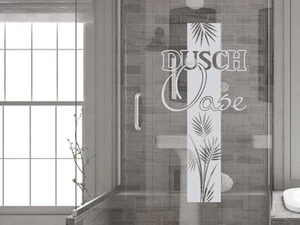 Tatuaje de vidrio ducha y puerta de vidrio lámina de ventana para baño ducha oasis pegatina - Imagen 1 de 3