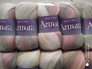 James C Brett Aurora Auto Rayas Doble Tejido 20% Lana 2X100G Hilo AU08 - Imagen 1 de 16