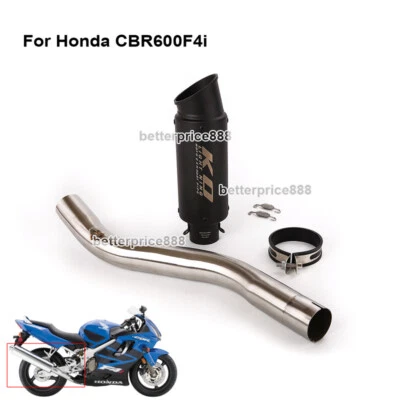 Tubo medio de escape deslizable 51 mm silenciador puntas escape para Honda CBR600F4i Foto 1 de 4