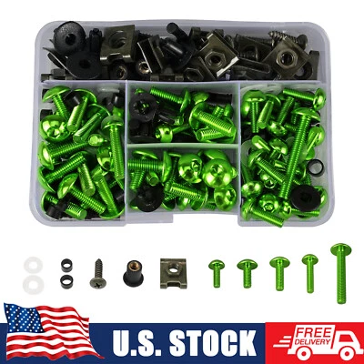 CNC 177PCS Fairing Bolts Kit Bodywork Screws For Kawasaki Ninja 300/400/500/650 - Image 1 of 4