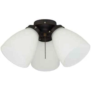 Hampton Bay 3-Light Oil Rubbed Bronze Ceiling Fan Shades LED Light Kit - Picture 1 of 2