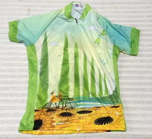Sportswear 83 Women's Medium Cycling Jersey Top Green Spring Biking Short Sleeve - Picture 1 of 8