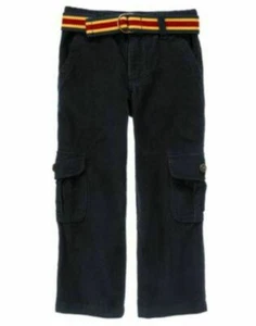 Gymboree Boys Corduroy Pants Belt & Adjustable Waist Cargo Pockets Sz. 4 NEW - Picture 1 of 6