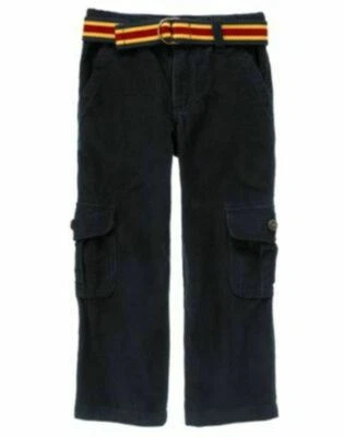 Pantalones de Pana Gymboree Niños Cinturón y Cintura Ajustable Bolsillos de Carga Talla. 4 NUEVO Foto 1 de 4