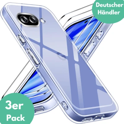 SMARTUP Hülle + 2X Schutzglas für Google Pixel 9A Panzerfolie Display Full Screen Case