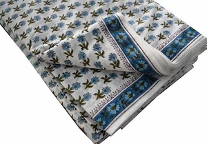 3 Yard Hand Block 100%Cotton New Floral Printed Handmade running Fabric P_240 - Picture 1 of 5