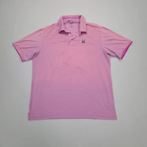 Adidas Polo Shirt Mens Extra Large Pink Golf Casual Climalite Outdoors - Picture 1 of 8