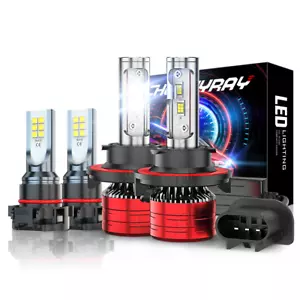 For Jeep Wrangler 2010-2020 2021 LED Headlight Hi/Lo Beam+Fog Light 4PC Bulbs - Picture 1 of 19