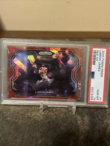 20-21 Panini Prizm Lebron James Red Cracked Ice Kobe Tribute Card PSA 10 - Picture 1 of 1