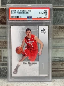 2011-12 SP Authentic ROOKIE Card #23 KLAY THOMPSON PSA 10 Gem Mint RC π°ππ₯!!!! - Picture 1 of 2