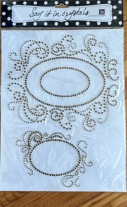Prima Marketing Say It In Crystals Amber Colored Scrapbooking Frames - Picture 1 of 3