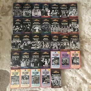 Three Stooges VHS 1989 1993 Columbia Pictures Complete Curly Collection Set Lot