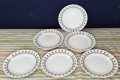 NEW, with TAG Set 6 Discontinued Corelle City Block Pattern 6.75" Bread Plates - Image 1 of 4