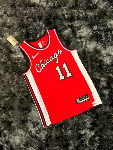 NWT Demar DeRozan #11 Chicago Bulls City Edition Jersey Red Heat Pressed Mens Cover