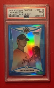 2008 Bowman Chrome Blue Refractor Zach Britton /150 Rookie Prosect BCP168 PSA 9 - Bild 1 von 3