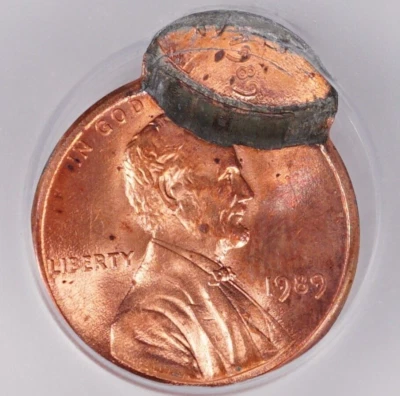 1989 1c 2 Dates Double Struck Both off Center - Rare Mint Error Coin ICG MS63 - Image 1 of 3