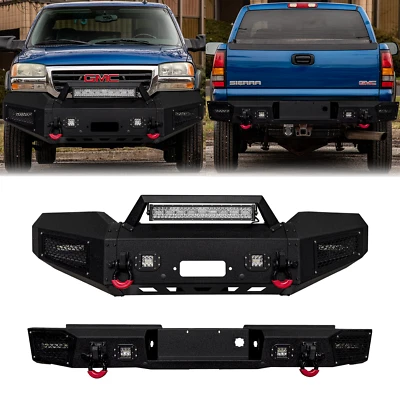 Vijay For 2003-2006 GMC Sierra 2500/3500 Steel Front/Rear Bumper W/Winch Plate — 第 1/4 张图片