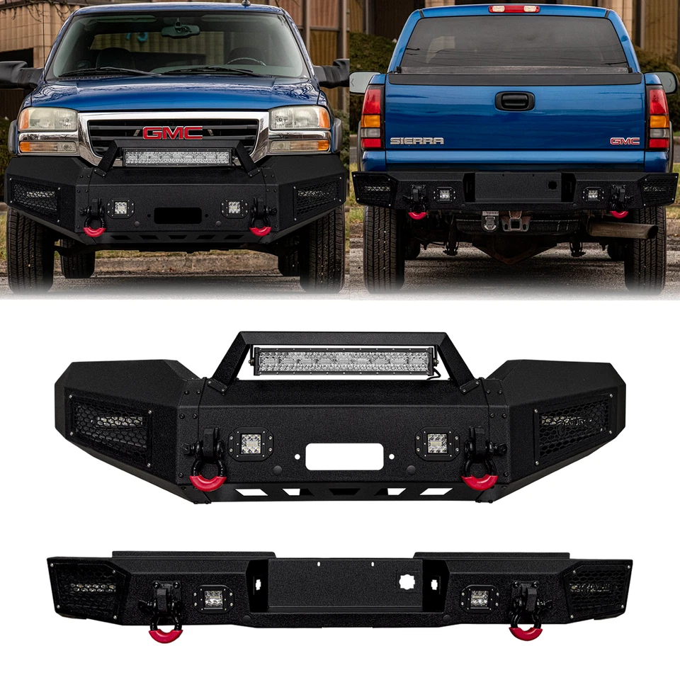 Vijay For 2003-2006 GMC Sierra 2500/3500 Steel Front/Rear Bumper W/Winch Plate Foto 1 de 4
