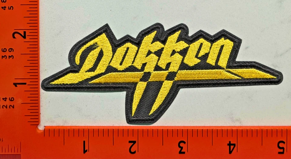 Dokken Rock Band Embroidered Iron-On Patch – Heavy Metal Logo Badge for Jackets,