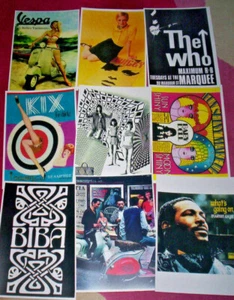 3 A4 CARD PRINTS. Biba, Mod, Pop art, 60's, The Who, Scooter, Vespa. - Bild 1 von 9