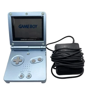 Nintendo GAMEBOY ADVANCE SP Pearl Blue with Charger GBA Handheld Console System - Picture 1 of 5