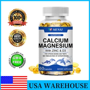 Zinc Calcium Magnesium & Vitamin D Complex Supplement Bone Muscle Immune Support - Picture 1 of 10