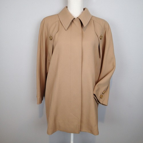 Valentino Boutique cappotto vintage abbronzato linea A taglia 10 lana