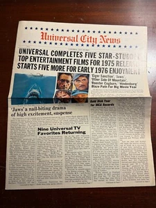 Universal City News Universal City Studios 1975 Jaws Steven Spielberg Vintage 1970er - Bild 1 von 3