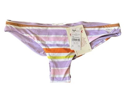 Parte inferior de bikini ROXY Surf.Kind.Kate lavanda arco iris rayas nuevo con etiquetas talla XS natación Foto 1 de 3