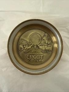 Vintage Walt Disney World Epcot Center Aschenbecher Metall Glas 1982 - Bild 1 von 17