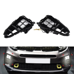 Daytime Running Light Front Fog Lamp For Kia Picanto 2017-2020 - Picture 1 of 14