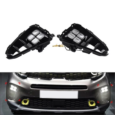 Daytime Running Light Front Fog Lamp For Kia Picanto 2017-2020 - Image 1 of 4