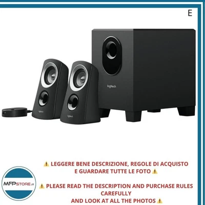 Logitech Z313 – Sistema casse 2.1 con subwoofer, 50 W, jack 3,5 mm, nero - Immagine 1 di 4