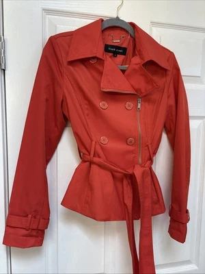 NWOT Black Rivet Jacket Double Breasted S Orange Big Buttons Full Zip - Image 1 of 4