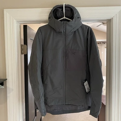 Толстовка с капюшоном Arcteryx Leaf Atom LT поколение 2.1 — новая с бирками — мужская средняя — Wolf - Изображение 1 из 4