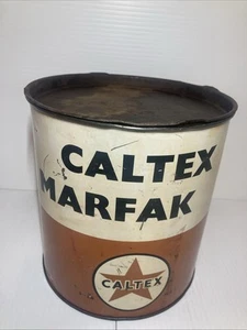 Caltex Marfak 5lb Vintage Grease Tin Collectable Oil & Petrol - Picture 1 of 9