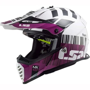 LS2 Helmets Youth Gate Xcode Motorcycle Helmet Gloss White/Violet - Medium - Picture 1 of 1