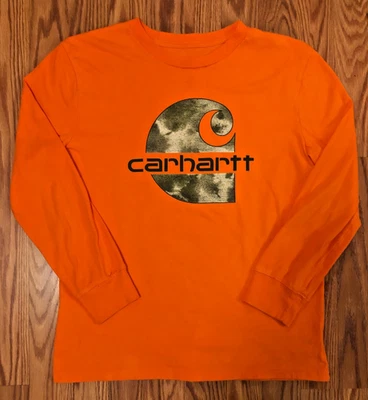 Camiseta Gráfica Carhartt Youth Manga Longa Tamanho M (10-12)--FRETE GRÁTIS! - Imagem 1 de 4