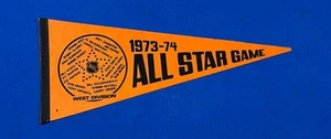 1973-74 NHL All Star Game Hockey Pennant West Division Pittsburgh Penguins - Picture 1 of 15
