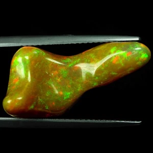 8.31 Ct Rarest (21 x 11) Natural Multi Play Color Fancy UnCut Solid Welo Opal - Picture 1 of 7