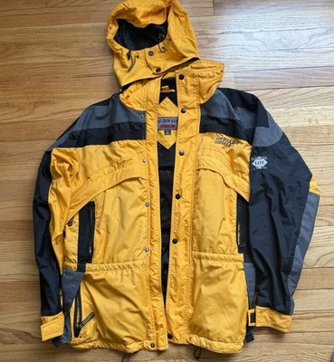 Chaqueta de esquí vintage Boulder Gear Lite unisex amarilla y negra talla pequeña S  Foto 1 de 4
