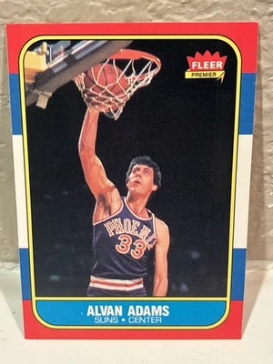 1986-87 Fleer #2 Alvan Adams Phoenix Suns NRMT C - Image 1 of 2