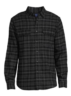 GEORGE Super Soft Flannel Shirt Size Small 34-36 Mens Plaid Black & Green New - Image 1 of 4