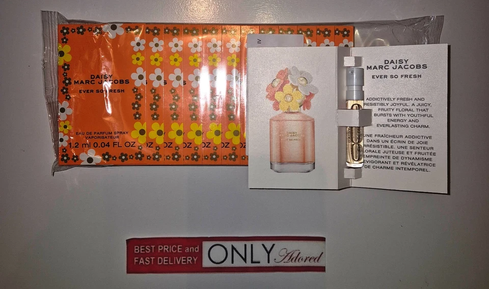 12 x Marc Jacobs DAISY EVER SO FRESH 1.2ml Eau de parfum vials mini SPRAYS *NEW*